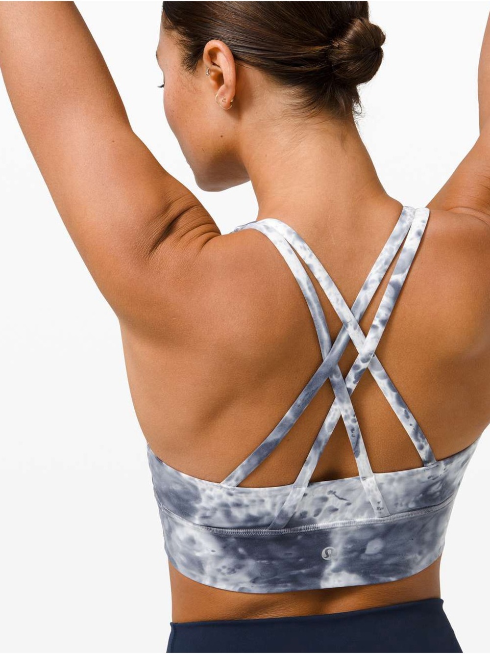Lululemon Energy Bra – Marble Dye Classic Navy, Size 6